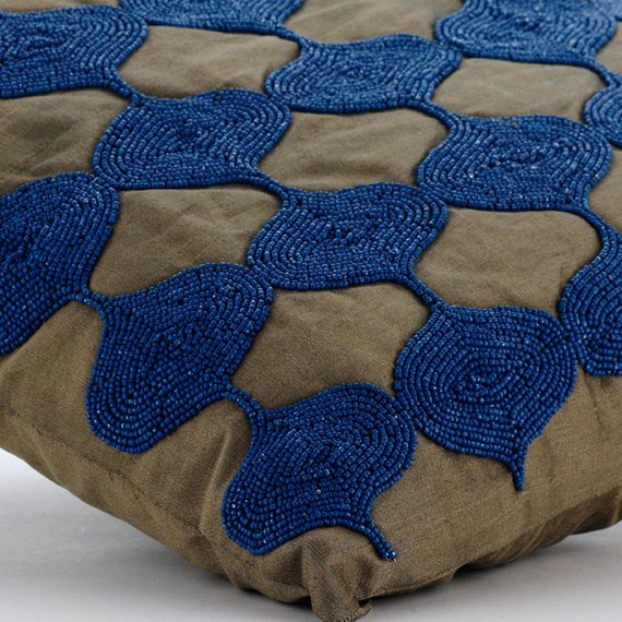 Between The Clouds Blue Art Silk Throw Pillow Cover - Elegant Home Decor for Living Room, Bedroom & Sofa - Soft & Luxurious Cushion Cover for Modern Interior Design
