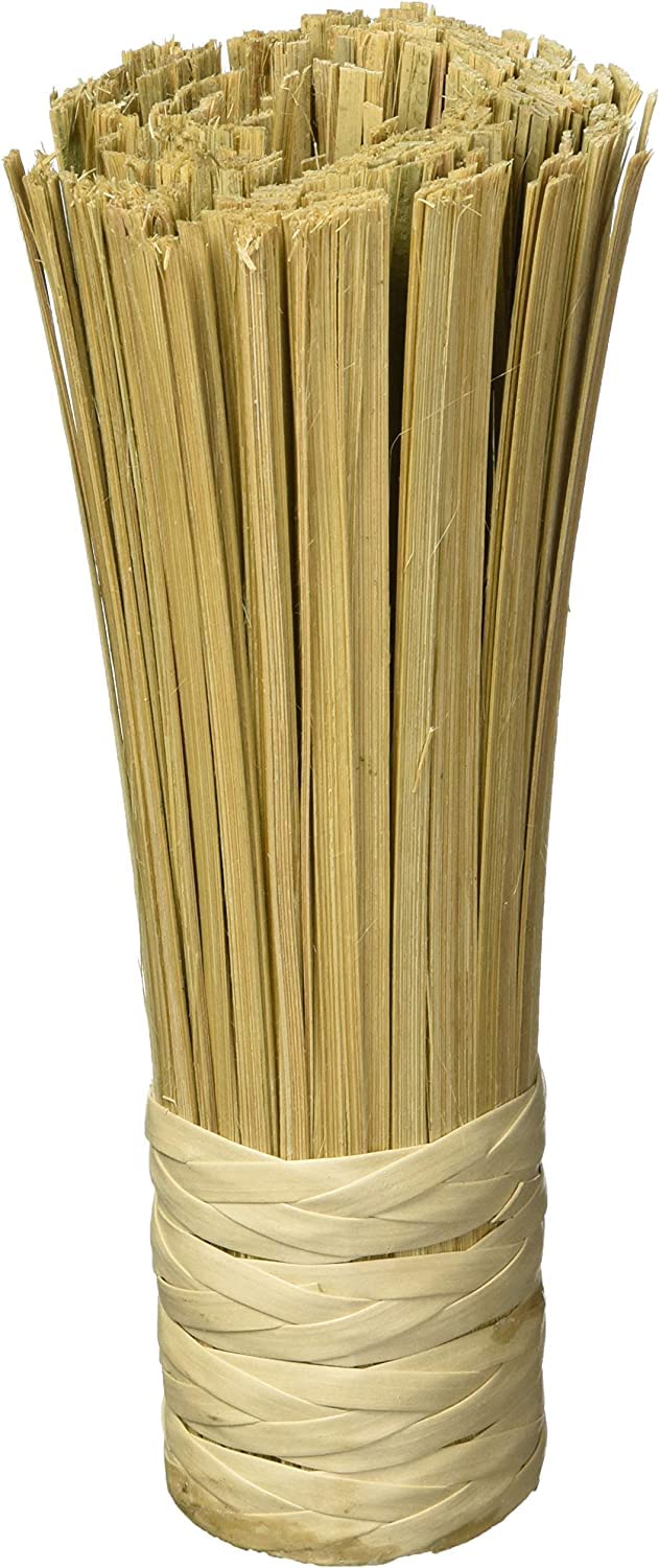 Premium Bamboo Wok Cleaning Brush & Pot Scrubber - Natural Kitchen Scrub Brush for Cast Iron Skillets, Pans & Grill Utensils - Eco-Friendly Dish Cleaning Tool (1-Pack, Khaki) - Perfect for Asian Cooking & Outdoor BBQ Cleaning
