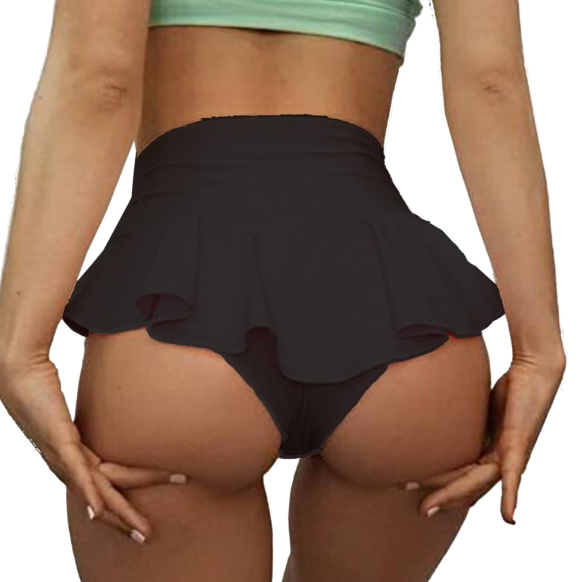 Women's High Waist Yoga Shorts - Sexy Workout Gym Shorts for Women, Booty Lifting Running & Dance Skirts | Perfect for Yoga, Gym, Fitness & Club Wear
