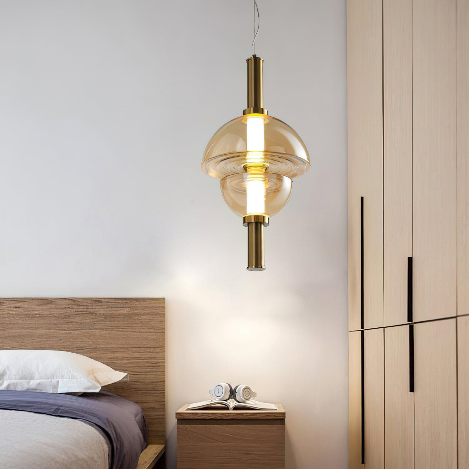 Aurora Luminosity Pendant Lamp - Modern Nordic Style LED Hanging Light for Bedroom, Living Room, Dining Room & Kitchen Decor