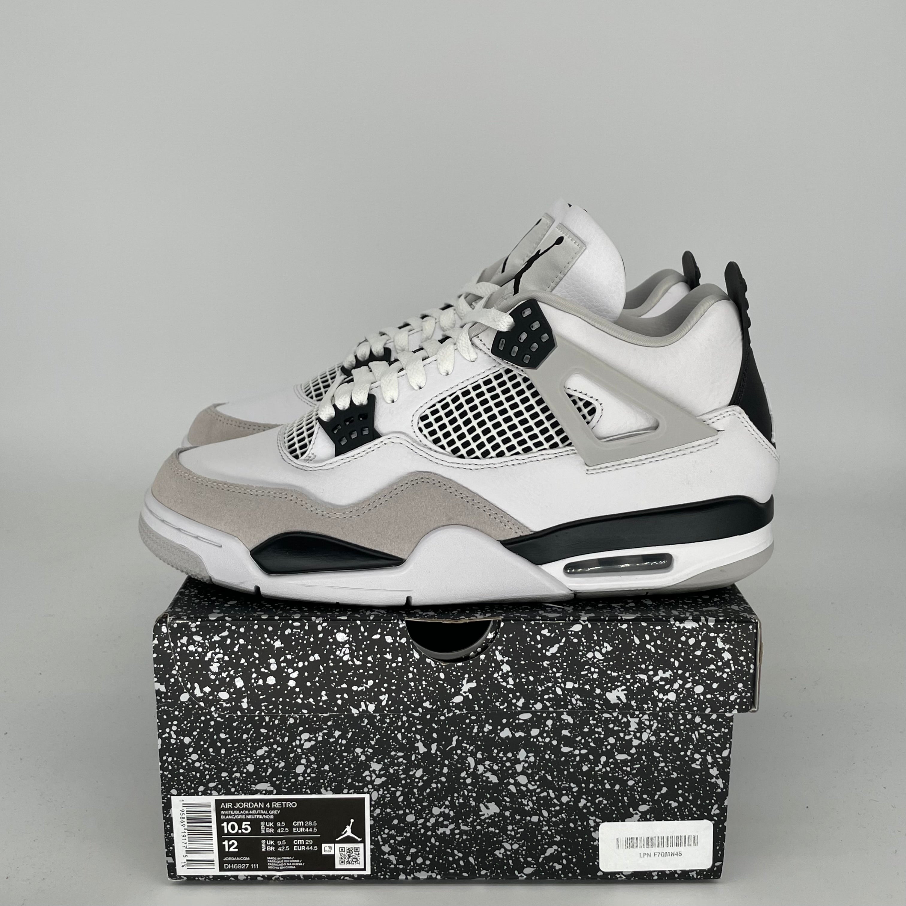 Air Jordan 4 Military Black Men's Sneakers Size 10.5 - DH6927-111 | Retro Basketball Shoes for Streetwear & Casual Outfits