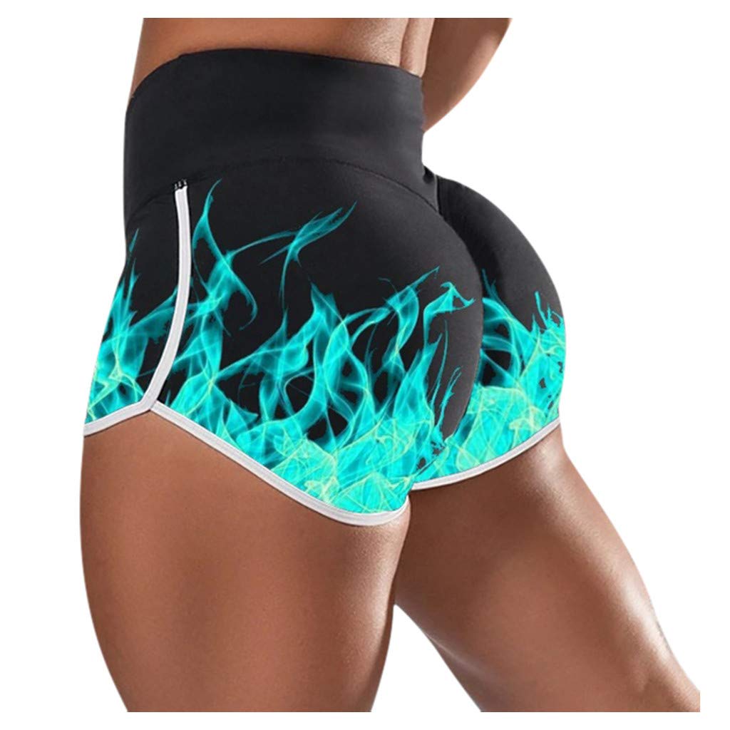 Women's High Waist Camo Yoga Shorts - Gym & Running Workout for Active Lifestyle