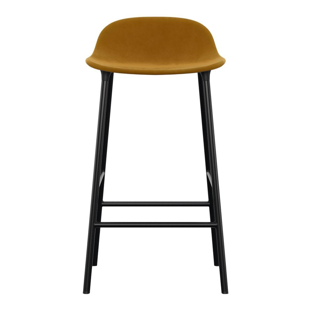 Modern Form Counter Stool with Sturdy Metal Legs & Comfortable Upholstered Seat - Perfect for Kitchen Islands, Breakfast Bars & Home Decor