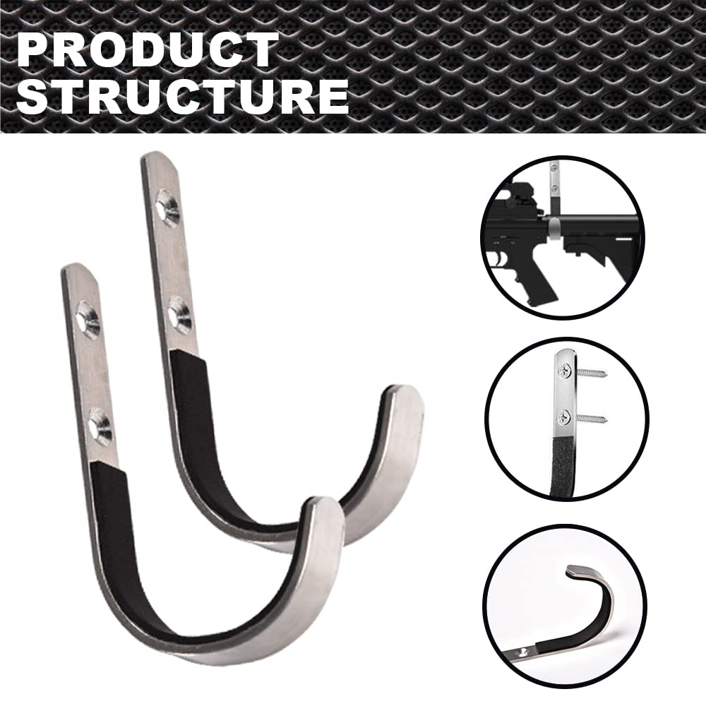 Best Gun Rack for Shotgun & Rifle - Felt Lined Wall Mount Storage with Archery Bow Hooks | Secure Firearm Organization for Home, Cabin, or Hunting Lodge