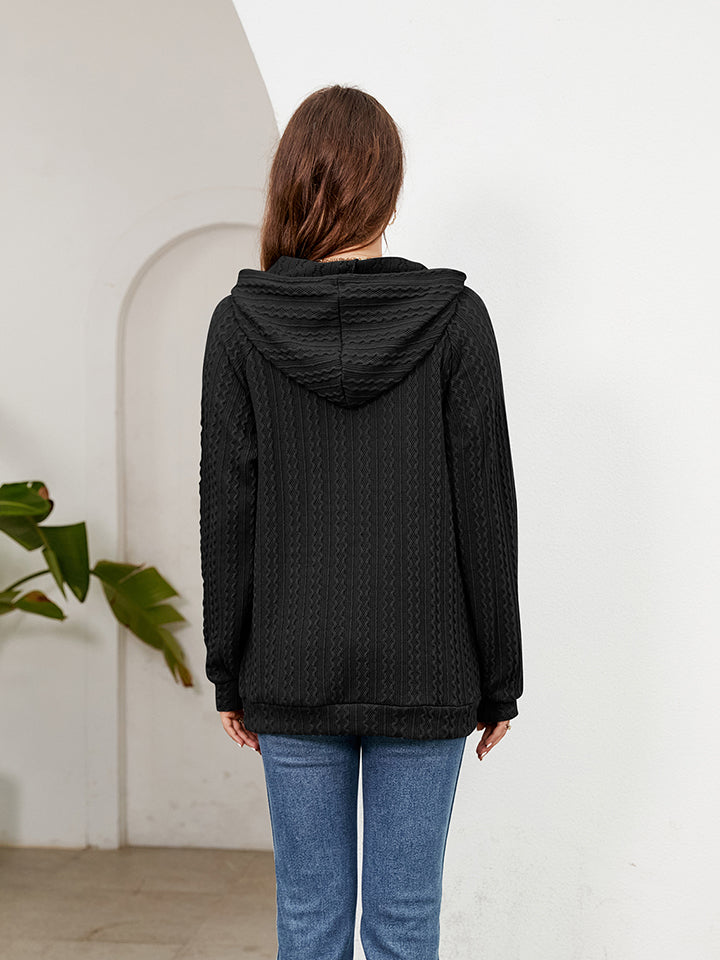 Men's Raglan Sleeve Hoodie with Front Pocket - Comfortable Casual Pullover for Streetwear, Gym & Outdoor Activities