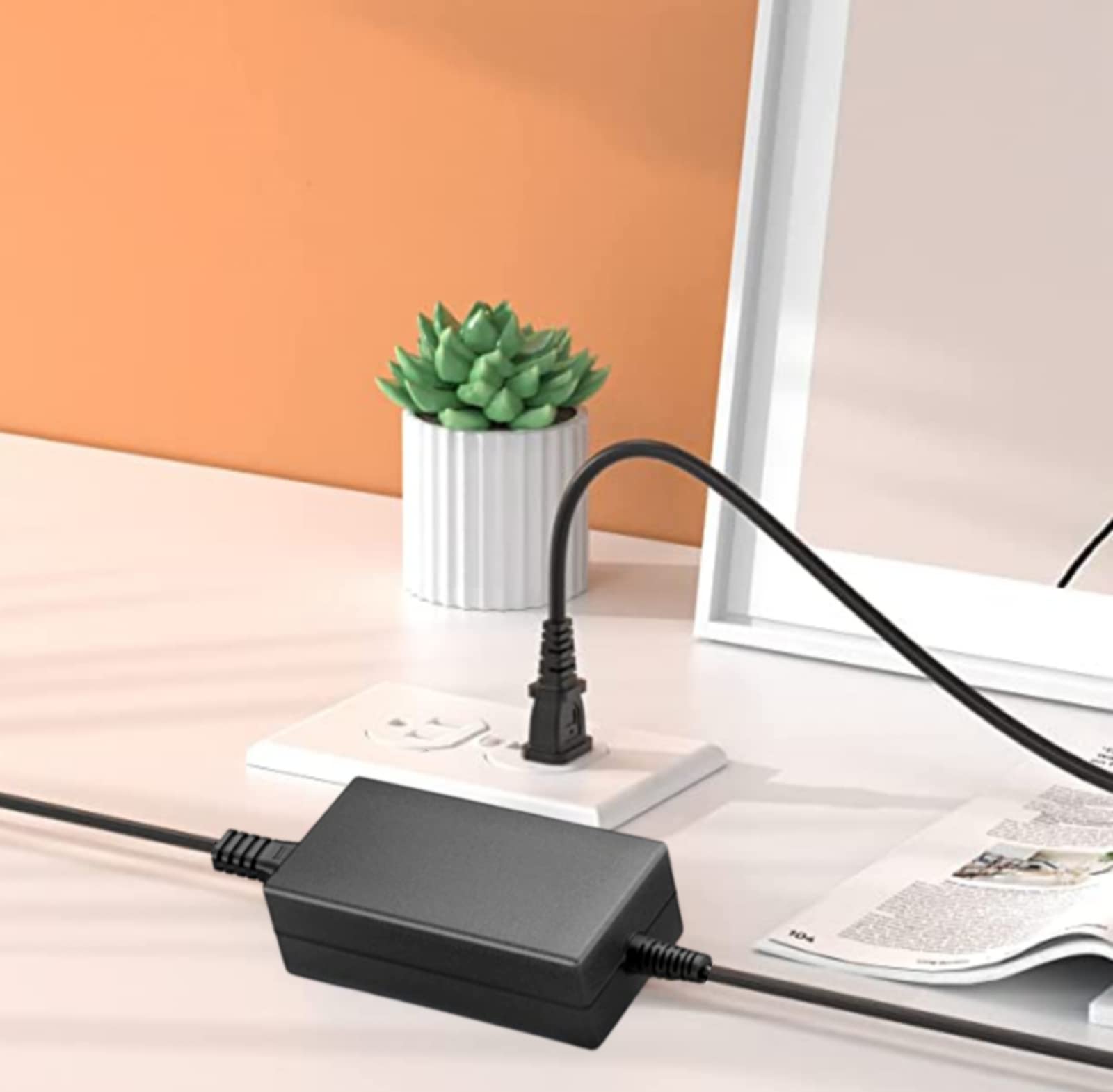 Original Title: AC/DC Adapter Replacement for HP Deskjet F300 All-in-One Serie Q8130A Q8139A SDGOB-0601 Printer Power Supply Cord Cable PS Charger Mains PSU   Optimized Title:   **HP Deskjet F300 All-in-One Printer Power Adapter - Replacement AC/DC Charger for Q8130A, Q8139A, SDGOB-0601 Models - Compatible with Home & Office Printing**