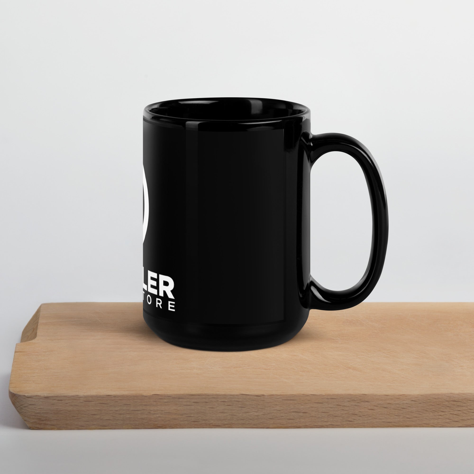 Premium Black Glossy Coffee Mug - 16oz Ceramic Tea Cup with Comfort Handle - Perfect for Home, Office & Gifts - Dishwasher & Microwave Safe