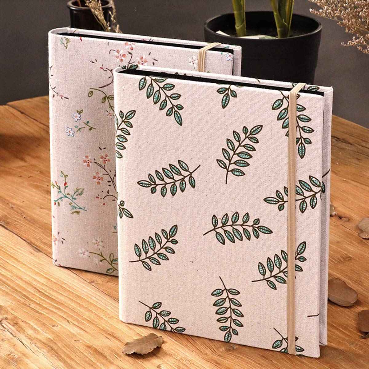 BESPORTBLE 6-Pocket Japanese Style Canvas Photo Album - Scrapbook for Couples, Wedding Memories, Travel Photos | Perfect for Home Decor, Gift Giving & Memory Preservation