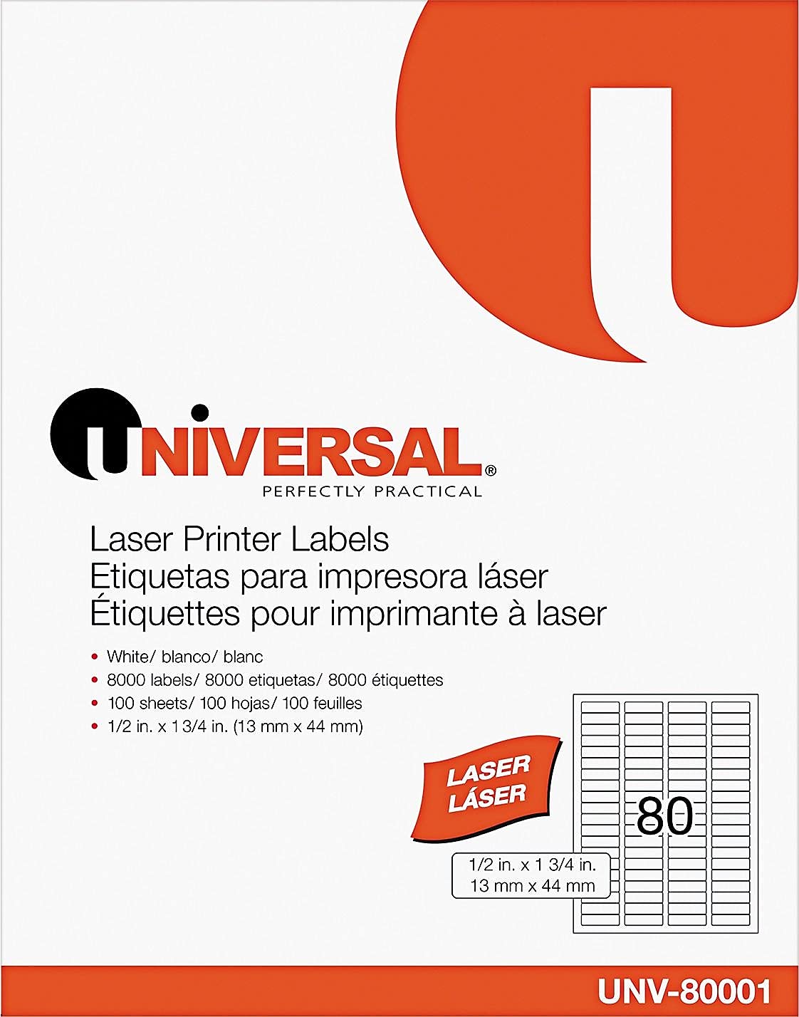 High-Quality Laser Printer Permanent Labels - 8000 Labels per Box | Ideal for Shipping, Packaging & Organization
