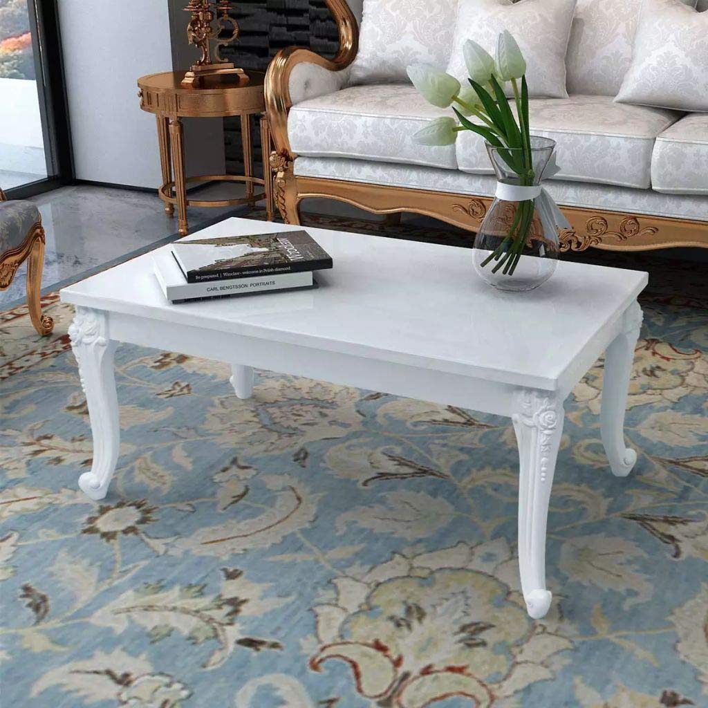 FAMIROSA Modern High Gloss Coffee Table - 39.4