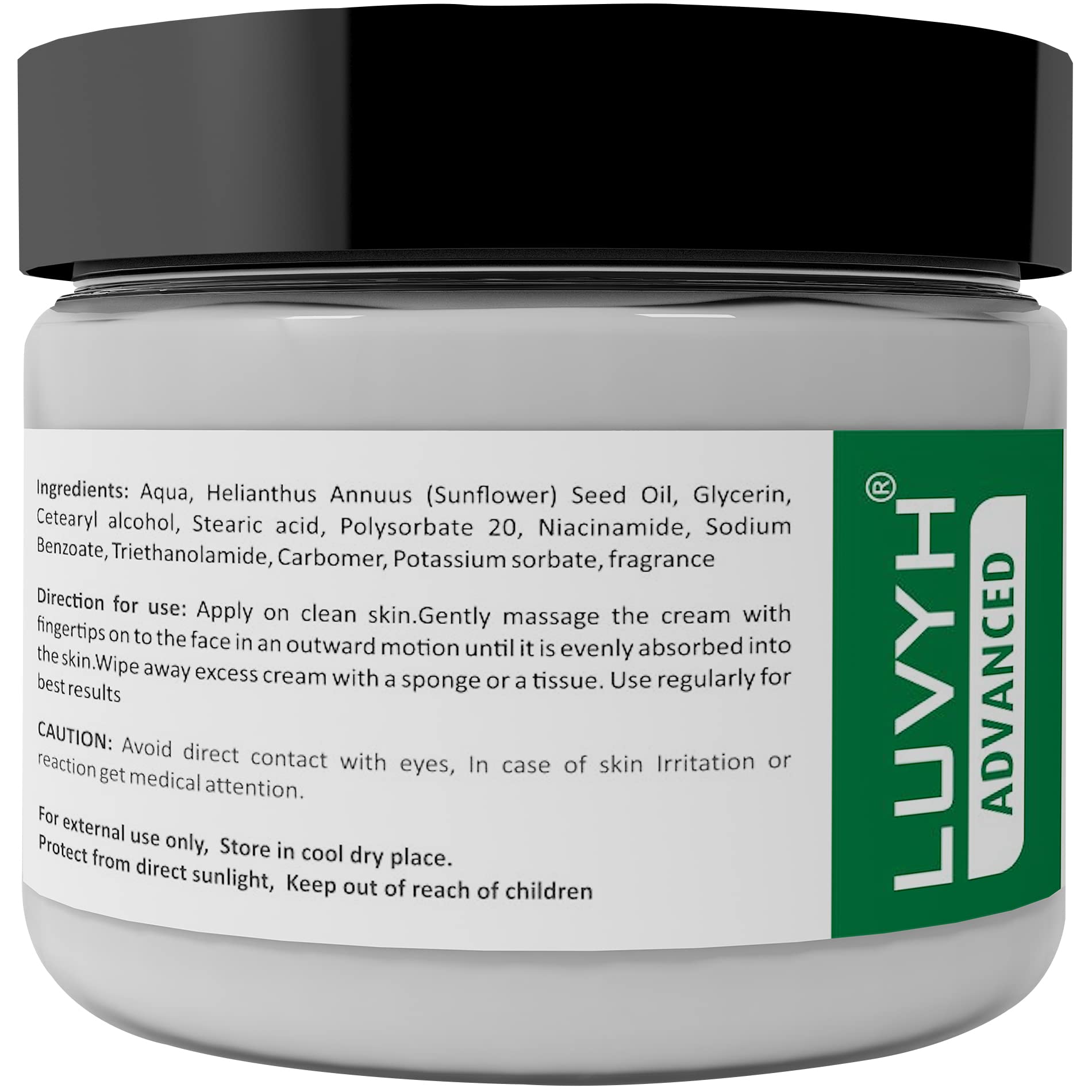 Luvyh Radiant Glow Skin Brightening Face Massage Cream - 100g Organic Brightening Cream with Natural Ingredients for Youthful Glow | Day & Night Moisturizer for Dull Skin, Dark Spots & Uneven Tone | Perfect for Daily Skincare Routine & Spa Treatments