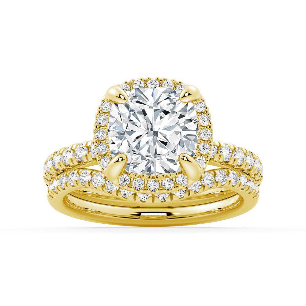Exquisite Cushion Cut Moissanite Half Eternity Halo Engagement Ring for Women - Perfect for Proposals, Weddings & Anniversary Gifts