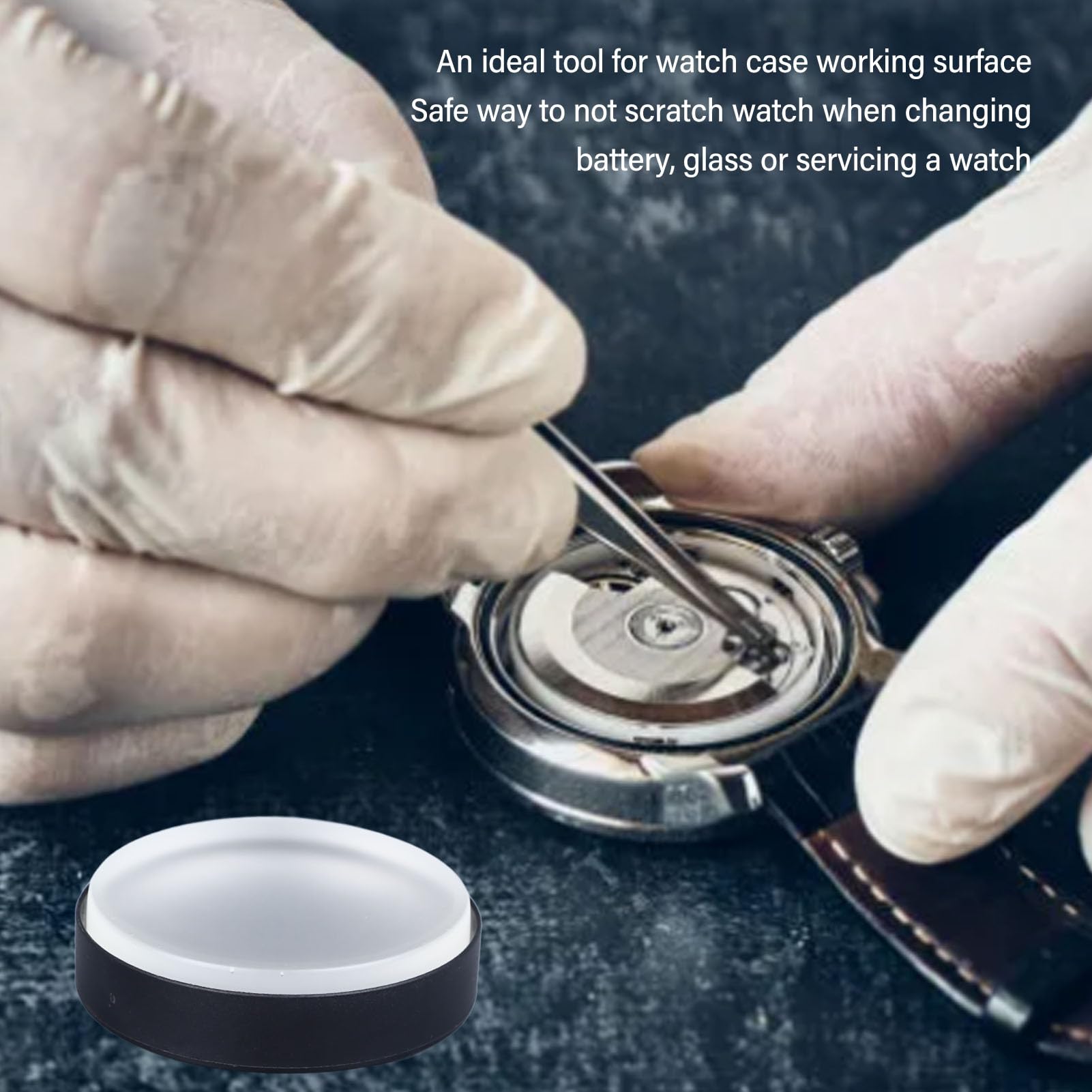 Fockety Non-Scratch Slip-Resistant Watch Repair Cushion Tool - Secure Watch Case & Movement Holder for Watchmakers - Ideal for Watch Bracelet Repair, Case Opening & Professional Watch Maintenance