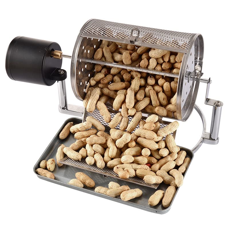 Premium Stainless Steel Coffee Bean Roaster Machine - 110V Electric Coffee Roaster for Home & Commercial Use - Perfect for Coffee Shops, Bakeries & DIY Coffee Enthusiasts