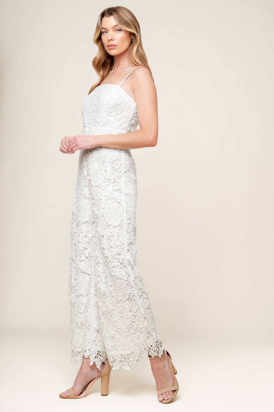 Forever Yours White Lace Bridal Jumpsuit - Elegant Wedding Outfit for Bride, Bridesmaids & Special Occasions