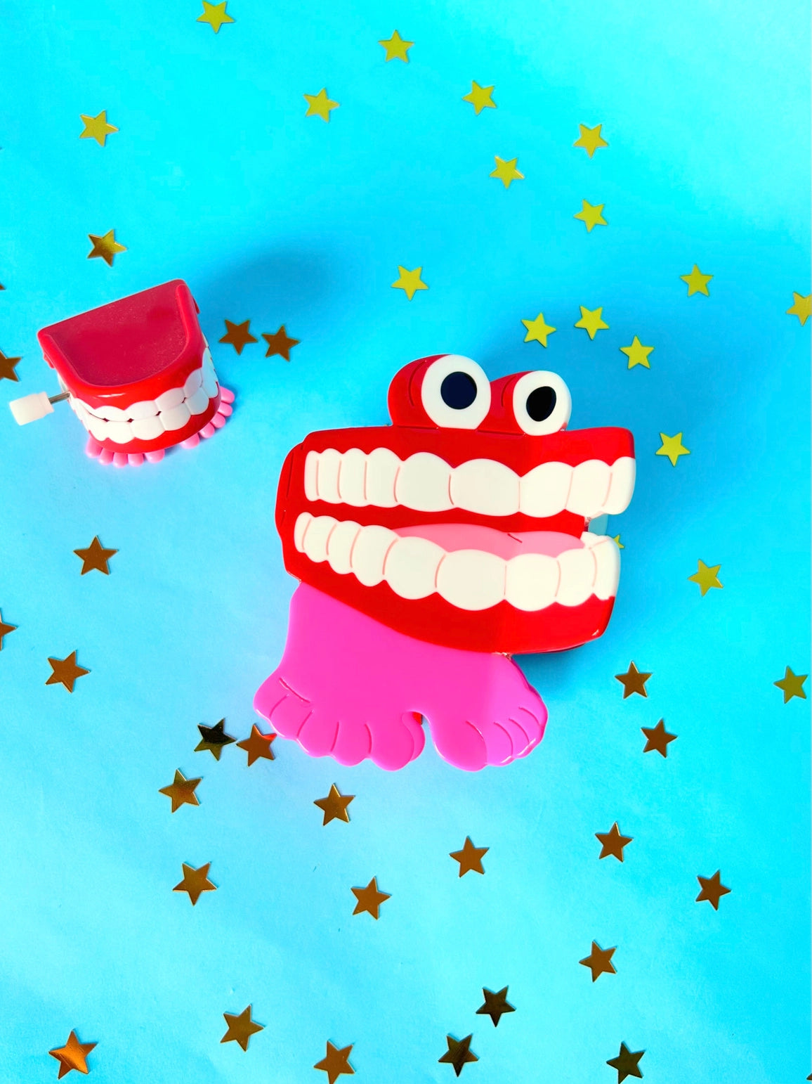 Chattering Teeth Hair Claw Clip - Fun Novelty Hair Accessory for Parties, Halloween Costumes & Gag Gifts