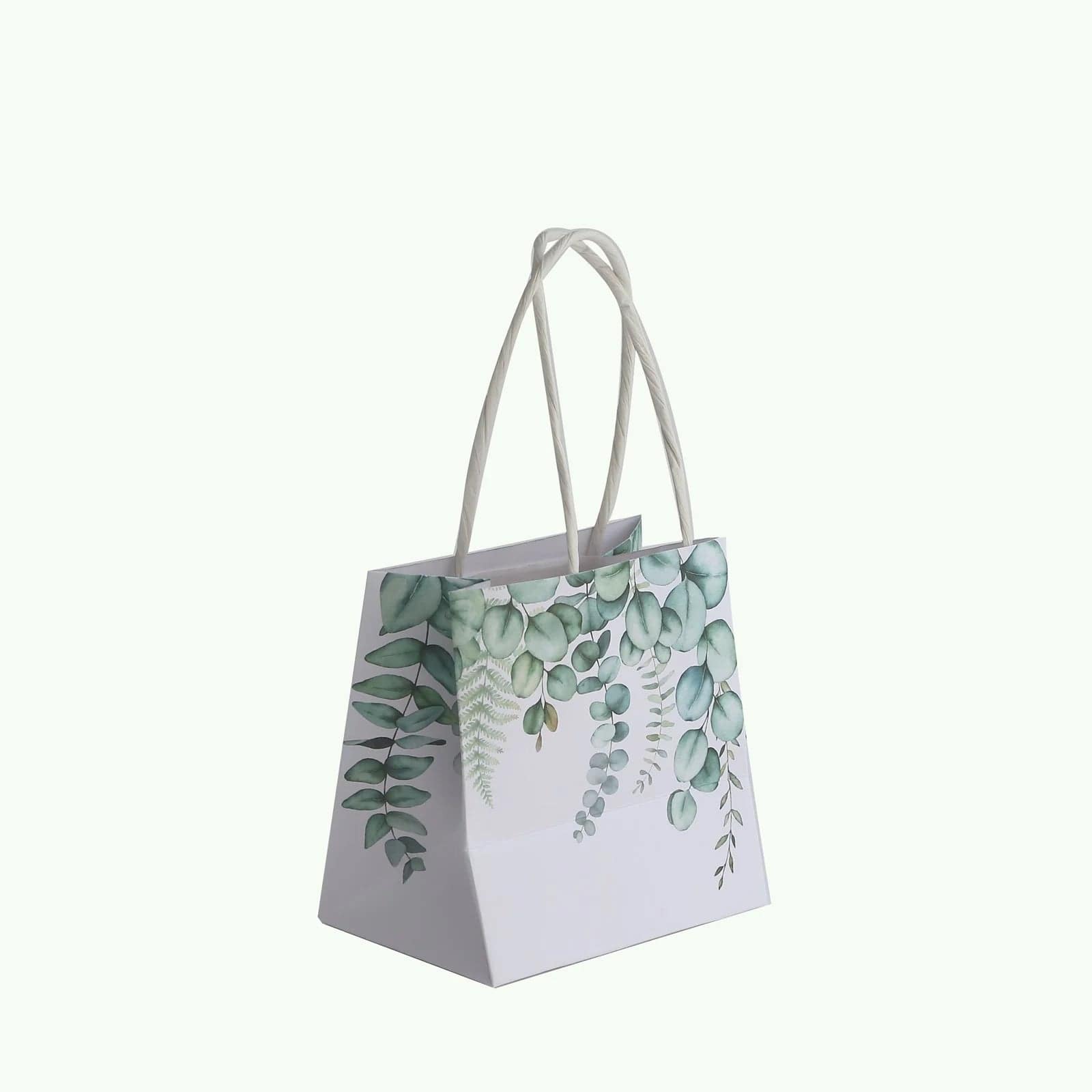 12 Pack Floral Print Gift Bags with Handles - Elegant Party Favor Bags for Weddings, Baby Showers & Birthday Celebrations