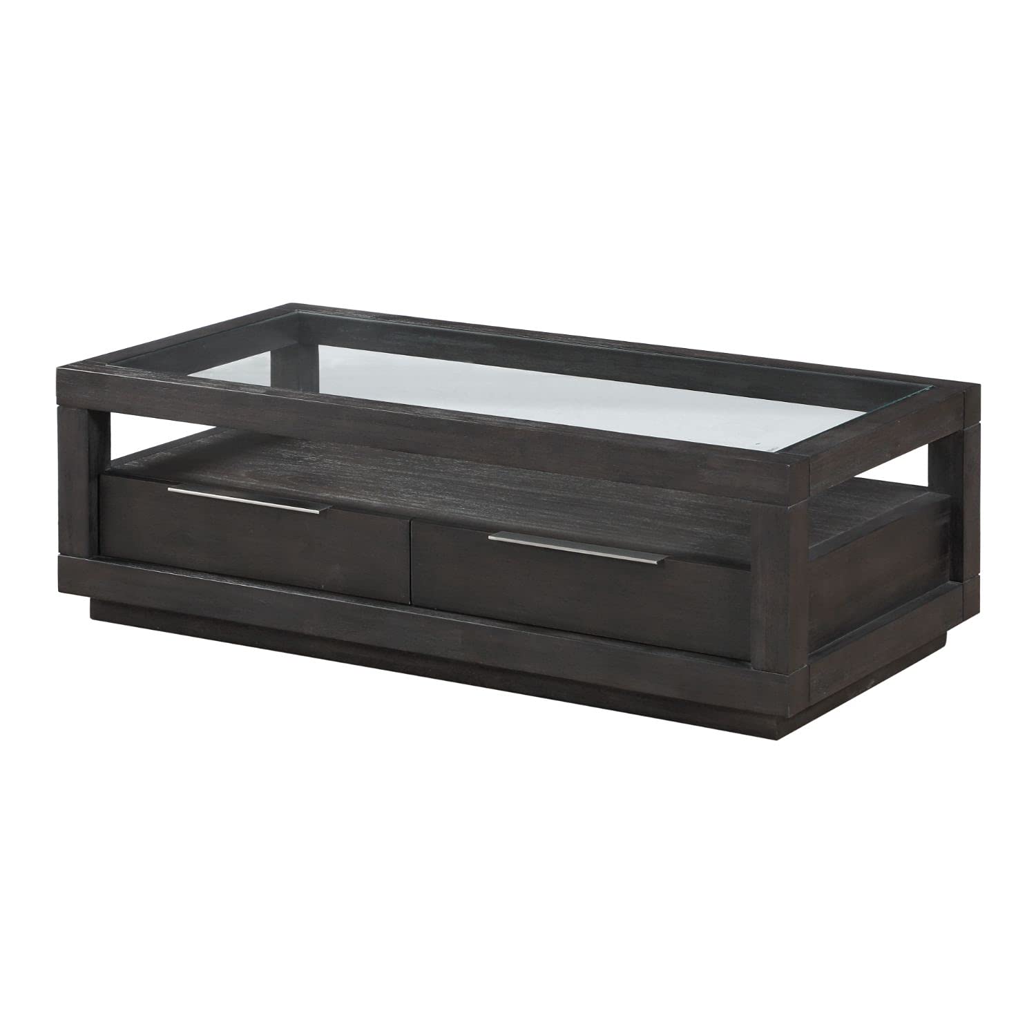 Modus Oxford Coffee Table with 2 Drawers - Modern Basalt Grey End Table for Living Room, Sofa & Lounge Furniture - Perfect for Small Spaces & Home Decor