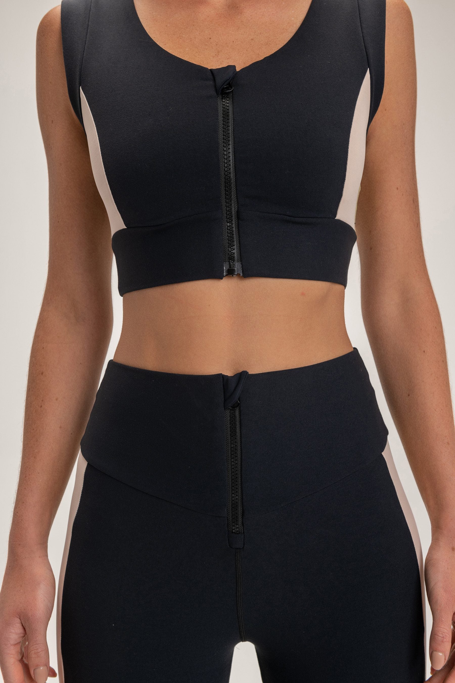 Active Zip Leggings for Women - High Waist Workout Leggings with Side Pockets - Perfect for Yoga, Running & Gym