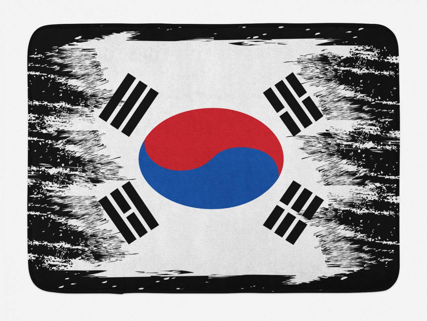 Ambesonne Korean Flag Non-Slip Bath Mat - 30.2