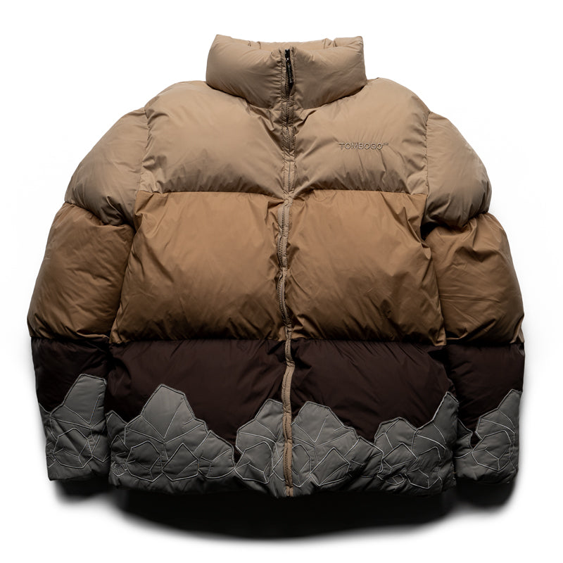 TOMBOGO Men's Brown Soil Layer Puffer Jacket - Lightweight Warm Winter Coat for Outdoor Activities & Urban Style
