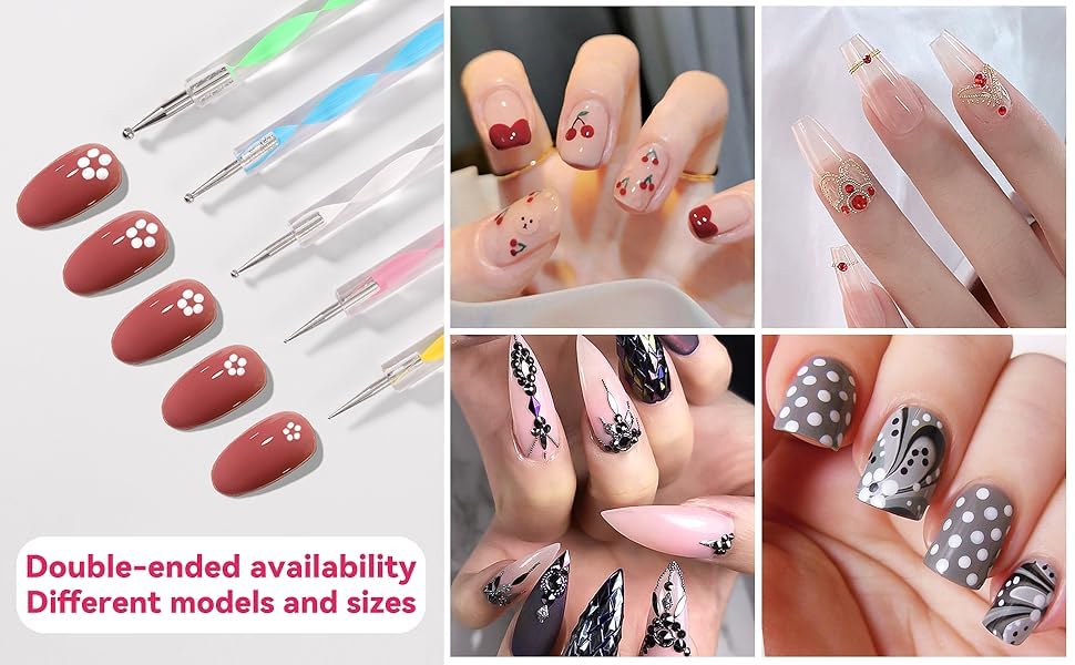 20 Pcs Professional Nail Art Brush Set - Dotting Tools, UV Polish & Acrylic Design Brushes for Nail Art Painting & Drawing | Perfect for Salon, Home Manicure & DIY Nail Designs