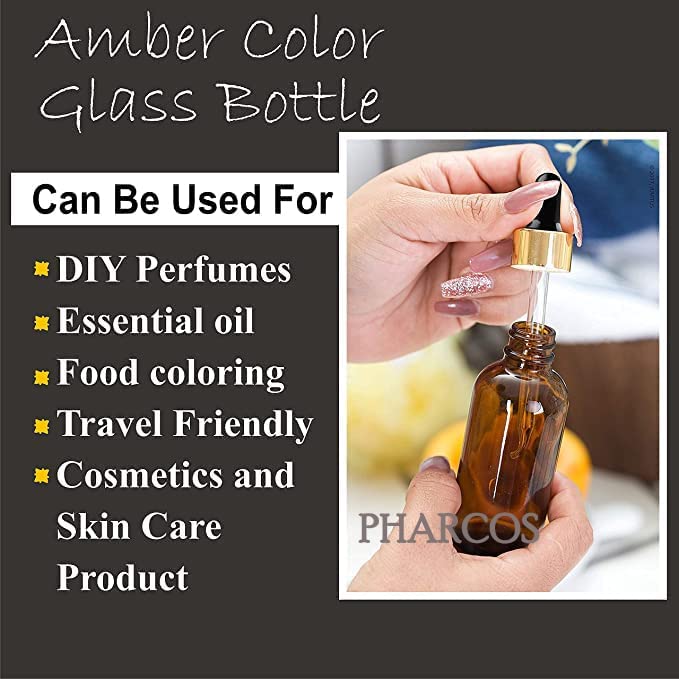 50ml Amber Glass Bottle with Dropper & Cap - Essential Oil Bottles, DIY Skin Care, Cosmetic Containers - Leakproof Travel Size for Aromatherapy, Homemade Serums & Liquid Storage (1-Pack) - Perfect for Home, Salon & On-the-Go Use