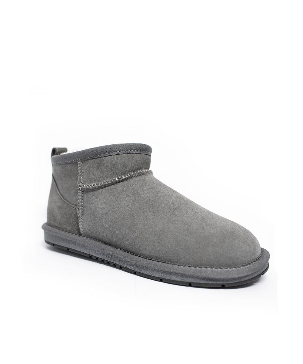 Men's Ultra Mini UGG Boots - Genuine Sheepskin Winter Booties for Indoor & Outdoor Wear - Cozy House Slippers & Fashionable Street Style