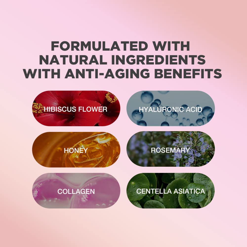 PROOT Hibiscus & Honey Firming Cream + Serum Set | Collagen Complex for Anti-Aging & Skin Tightening | Hydrating Day & Night Skincare Routine for Mature Skin