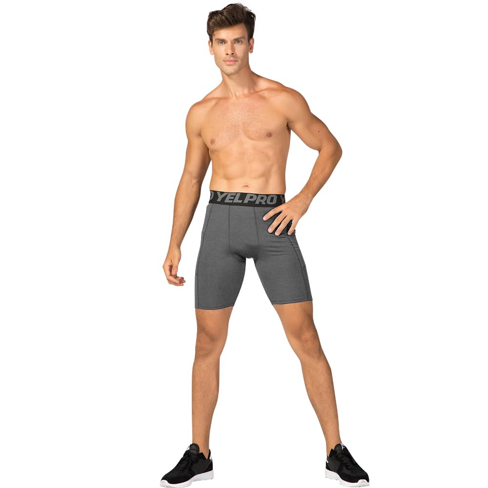 Queerier Men's Compression Shorts 1/3/4 Pack - Breathable Spandex Workout Underwear for Running, Sports & Gym - Moisture Wicking Athletic Base Layer Shorts for Men - Ideal for Workouts, Jogging & Active Lifestyle