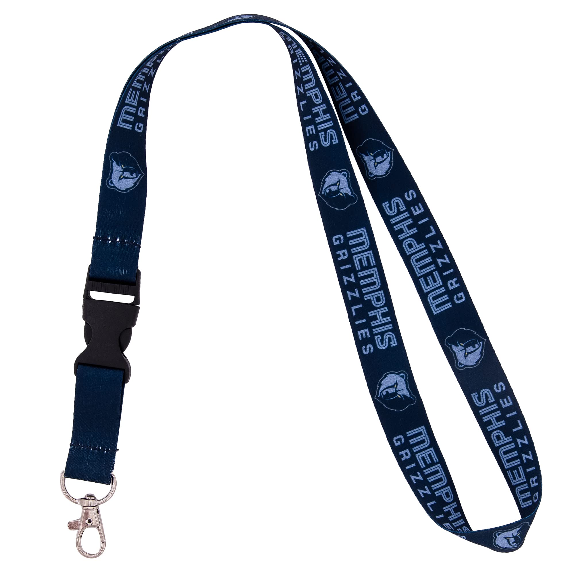 NBA Memphis Grizzlies Cactus Design Breakaway Lanyard Keychain - Detachable Snap Buckle for Car Keys & ID Badge Holder (Multicolor, One Size) - Perfect for Basketball Fans, Office Workers & Event Attendees