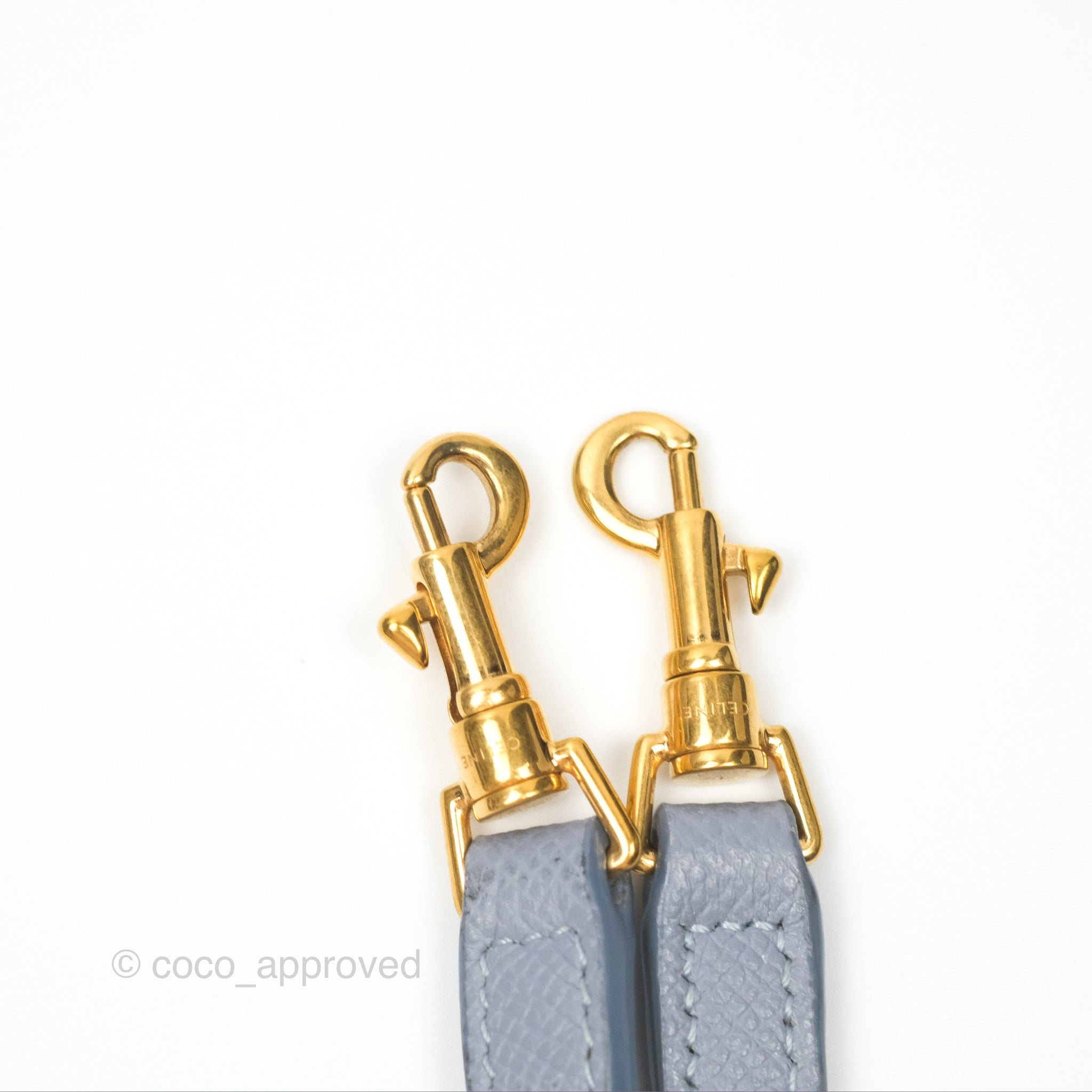 Celine Nano Belt Bag in Arctic Blue - Genuine Grained Calfskin Leather with Gold Hardware | Luxury Crossbody Purse for Women, Perfect for Work, Travel & Everyday Use