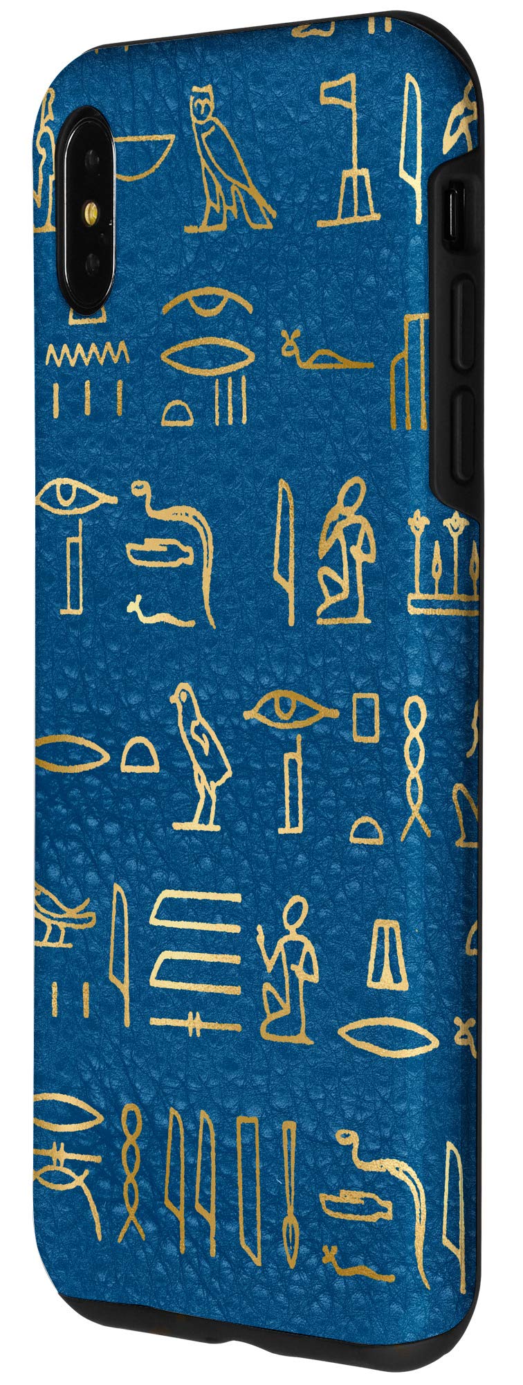 Egyptian Hieroglyphics iPhone XS Max Case - Ethnic Pattern Protective Phone Cover for Men & Women - Perfect for Travel, Work, and Everyday Use