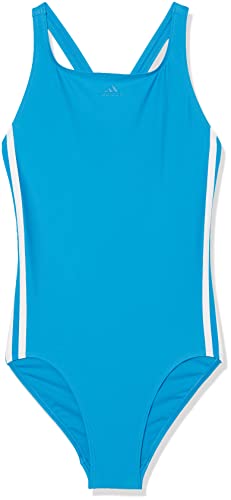 Adidas Girls' Classic 3-Stripes Swimsuit - Comfortable Kids' Bathing Suit for Swimming, Beach & Pool Play | Quick-Dry Fabric with Adjustable Straps