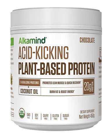 Alkamind Organic Daily Protein Powder - Chocolate Flavor for Smoothies, Shakes & Post-Workout Recovery | Vegan & Gluten-Free Protein Supplement