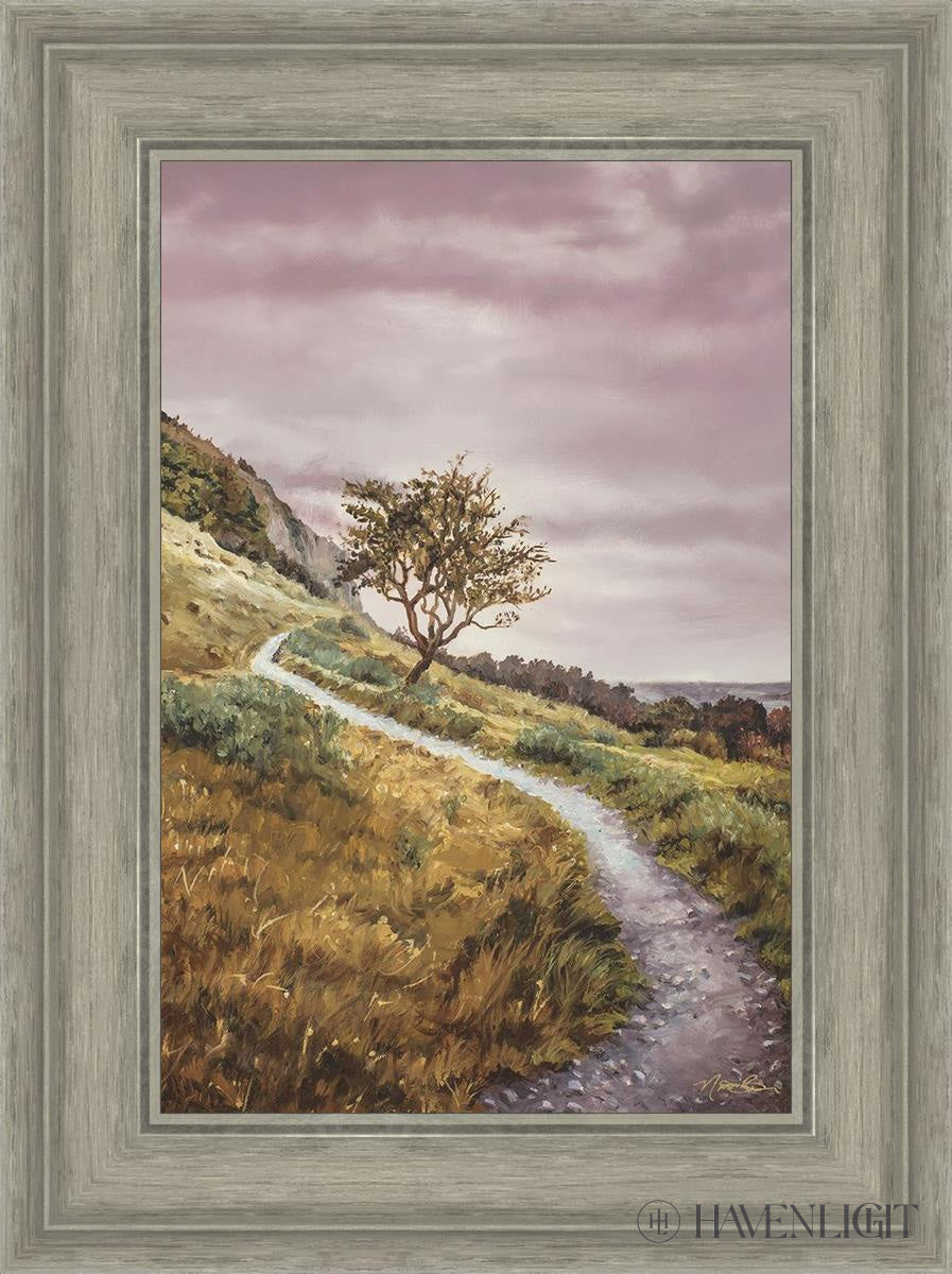Broken Path Mountain Top Wall Art - Handmade Boho Decor for Living Room, Bedroom & Office - Inspirational Nature Landscape Painting for Home Decor