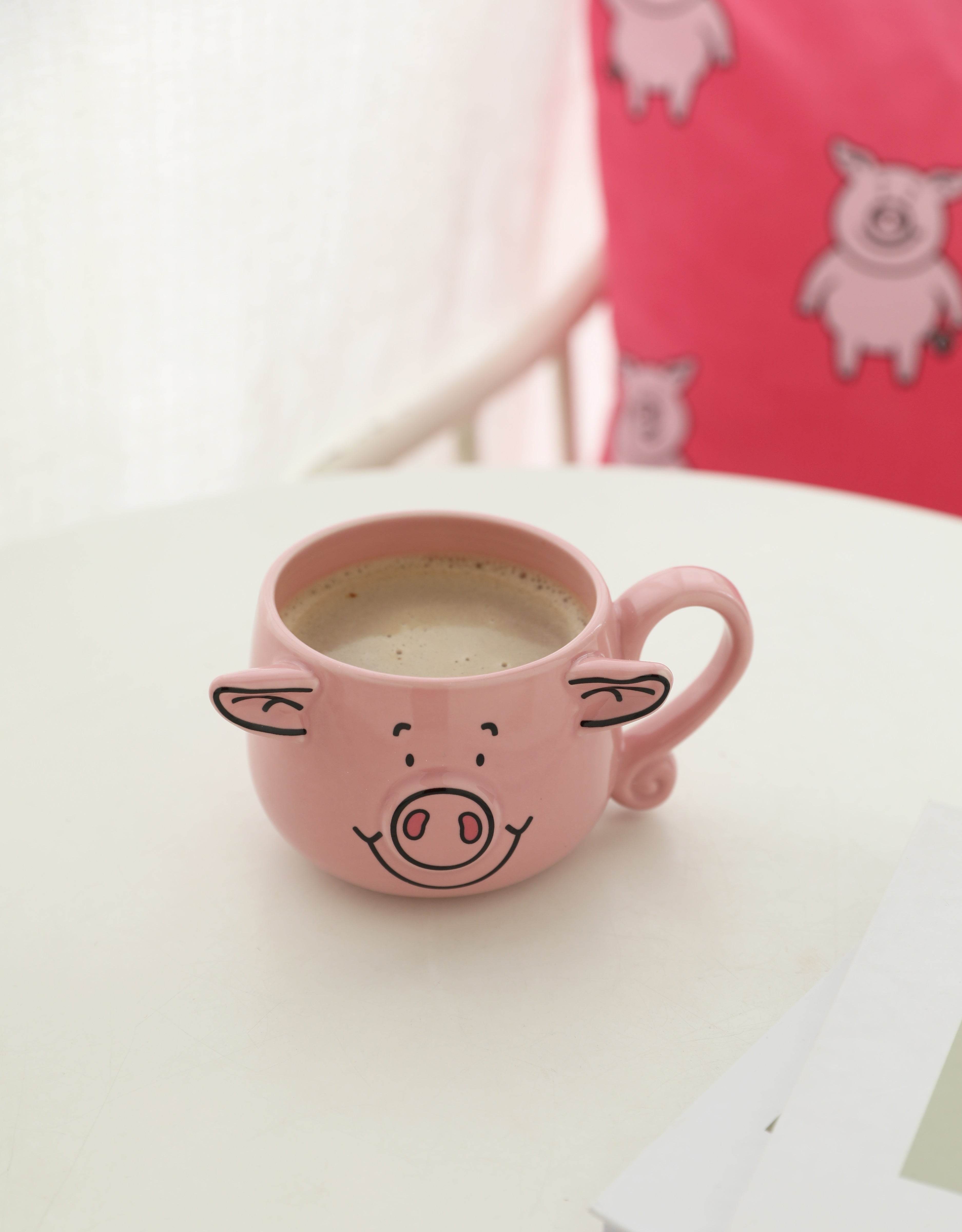 Cute Kawaii Coffee Mug - Mood Boosting Ceramic Cup with Handle for Tea & Hot Drinks - Perfect for Home, Office & Gifts