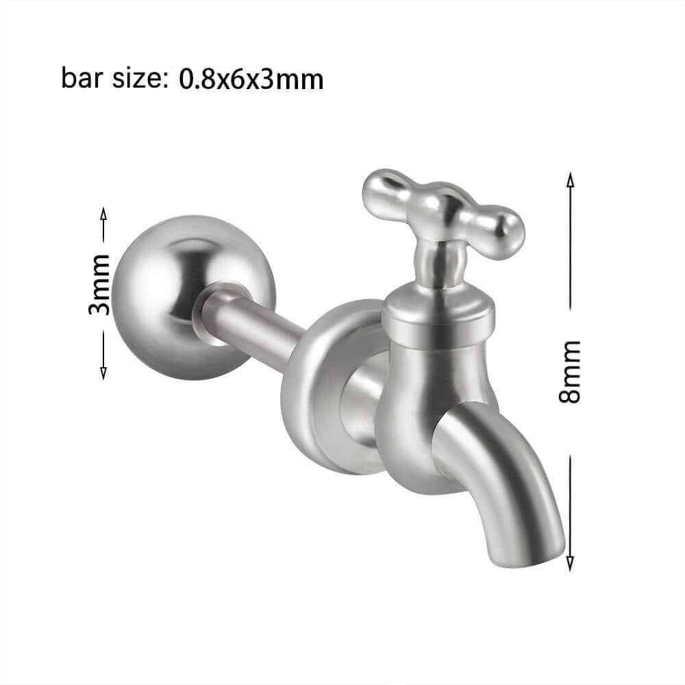 Cartilage Tragus Earrings for Women - Drop Water Faucet Design | DL1162 | Perfect for Piercing, Daily Wear & Unique Gifts