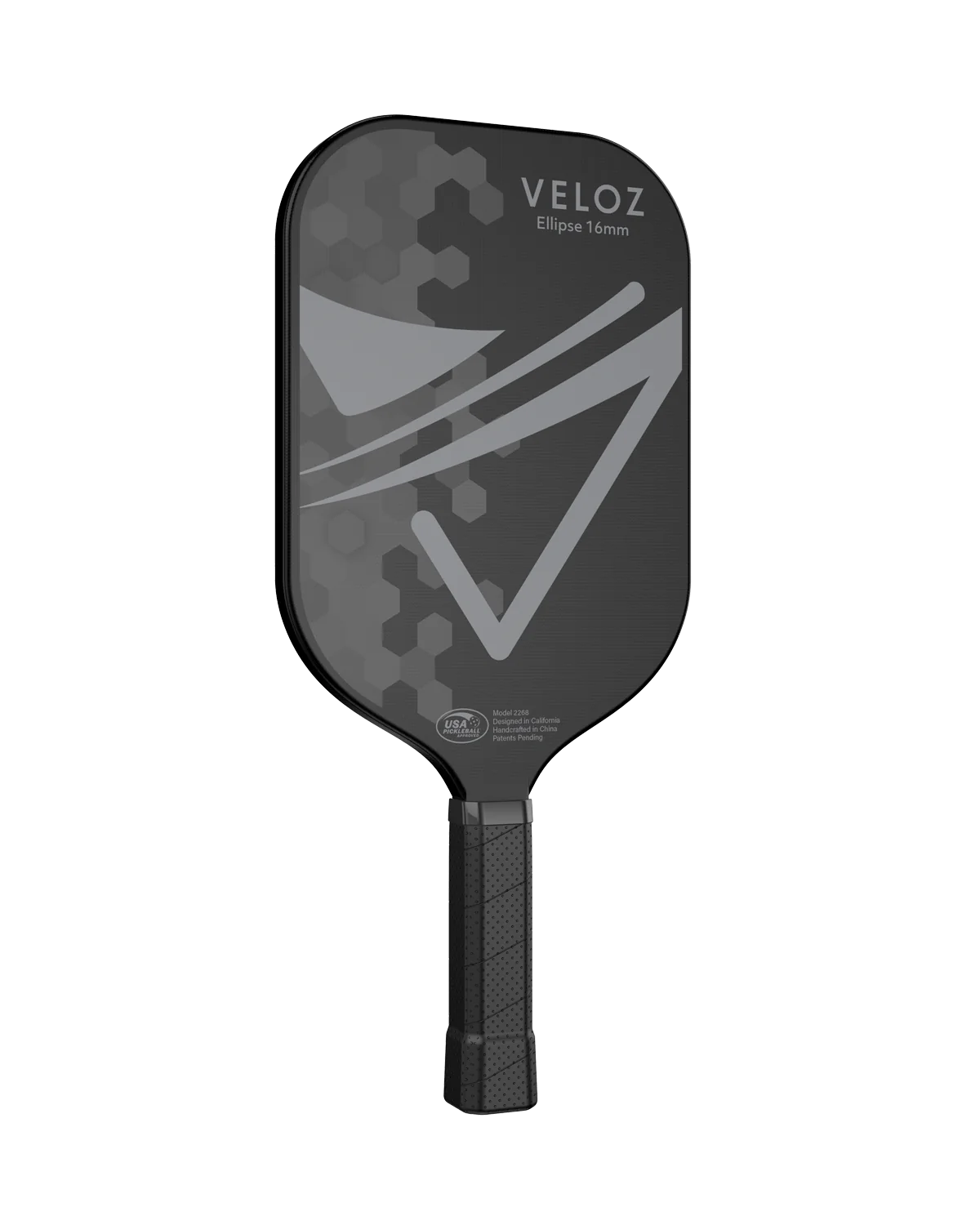 Veloz Ellipse Pickleball Paddle - 16mm Thick Graphite Face with Comfort Grip - Perfect for Competitive Play & Recreational Games