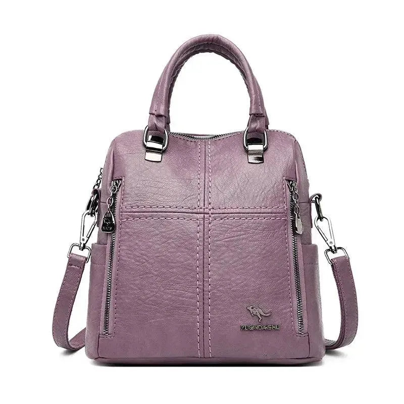 Premium Genuine Leather Women's Travel Backpack - Stylish Laptop Bag for Work, School & College - Perfect for Business Trips, Commuting & Daily Use