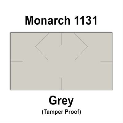 160,000 Monarch 1131 Compatible Gray General Purpose Labels with Security Cuts - Full Case + 8 Ink Rollers for Price Guns | Perfect for Retail Pricing, Inventory Labeling & Warehouse Organization