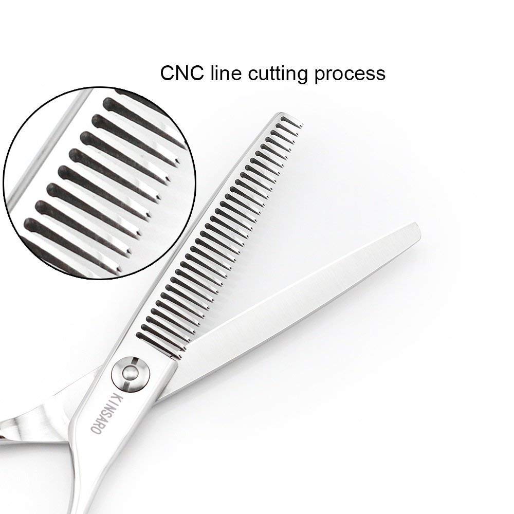 Kinsaro Professional Hair Cutting Scissors Set - 5.5 Inch Hair Shears & 6 Inch Thinning Shears for Salon, Barbershop & Home Use | Precision Styling & Texturizing Tools