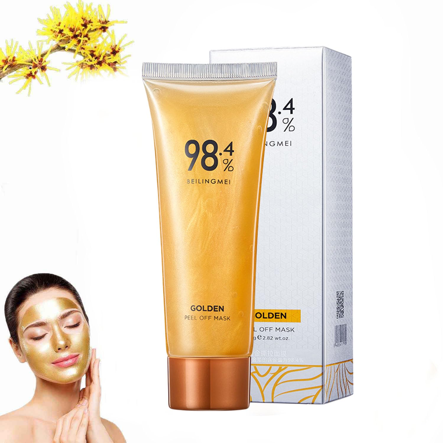 24K Gold Foil Peel Off Mask - Anti-Wrinkle & Exfoliating Facial Mask for Deep Cleansing | Blackhead Remover & Pore Minimizer | Perfect for Spa Night & Self-Care Routine