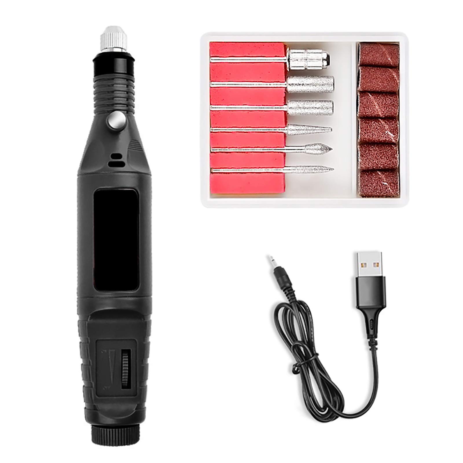 Professional Electric Nail Drill Kit - USB Rechargeable Nail File Machine for Manicure & Pedicure | Portable Nail Polisher with Multiple Bits | Perfect for Home & Salon Nail Care