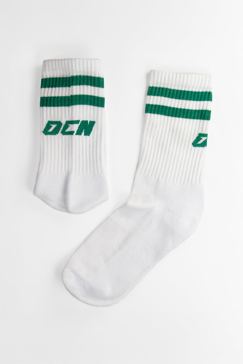 OCN Tennis Socks with Cushioning - Green (Pack of 1) - Comfortable Athletic Socks for Running, Training & Sports Performance