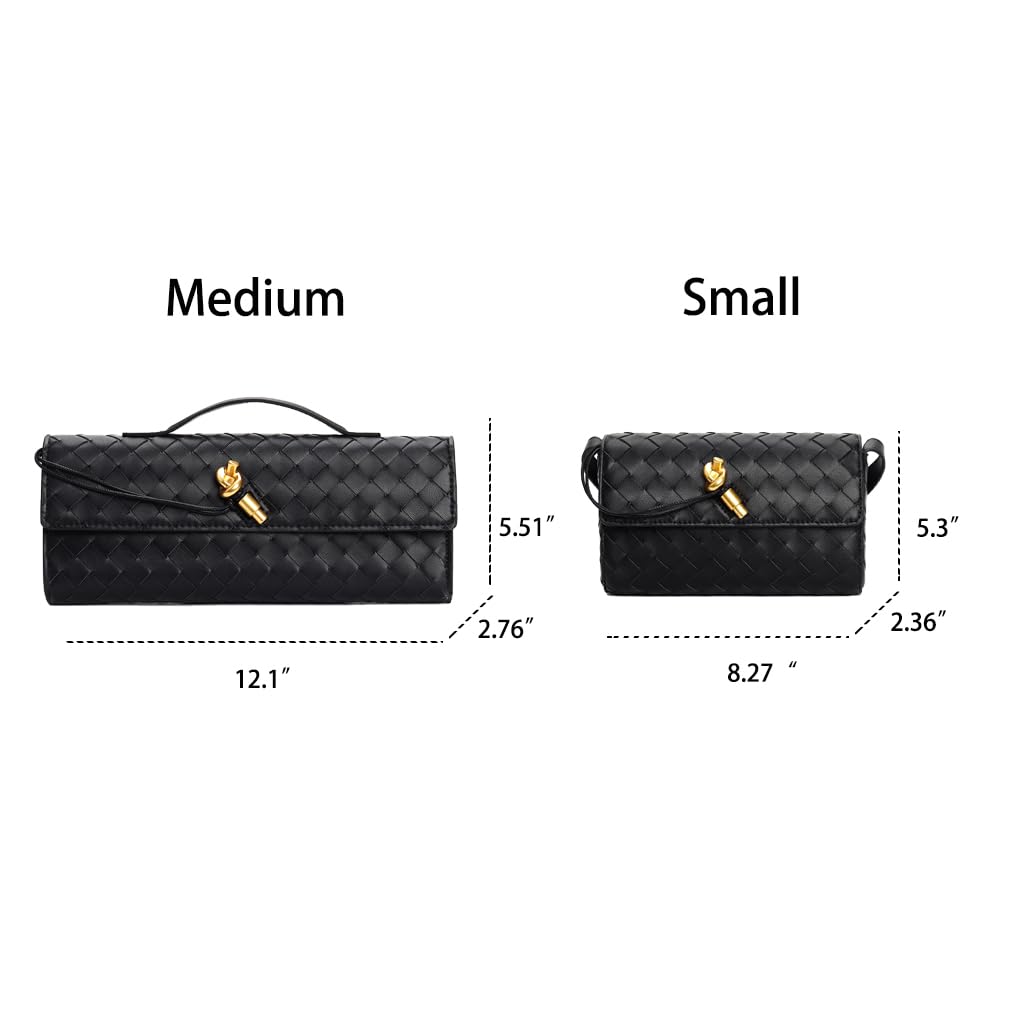 Elegant Women's Evening Clutch Bag with Detachable Chain - Genuine Leather Shoulder Bag & Crossbody Purse for Parties, Weddings & Date Nights