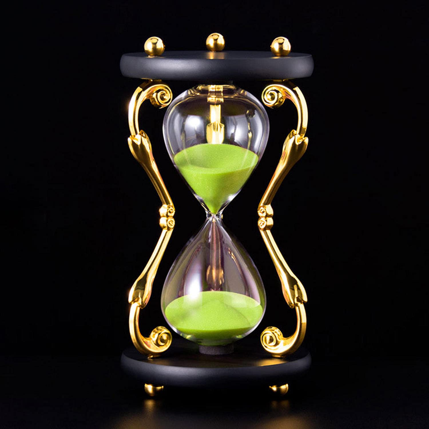 15 Minute Sand Timer - Luxury Wrought Iron Hourglass for Home, Office & Classroom Decor | Desk Accessory for Productivity, Meditation & Jewelry Display