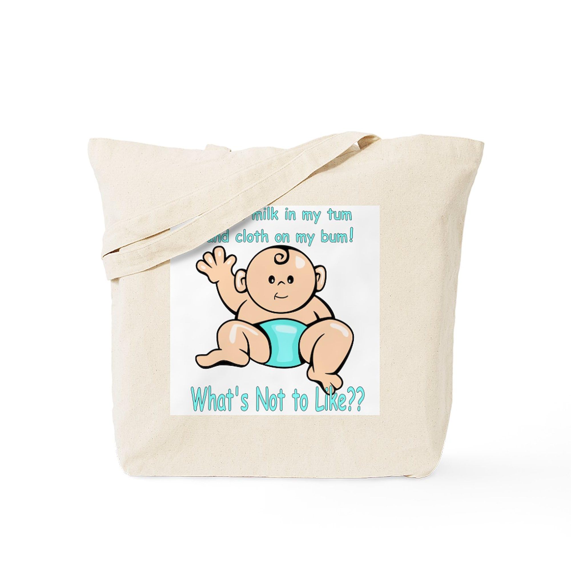 Eco-Friendly Natural Canvas Tote Bag - Reusable Shopping Bag for Cloth Diapers & Breastmilk Storage | Perfect for Moms, Groceries & Beach Trips
