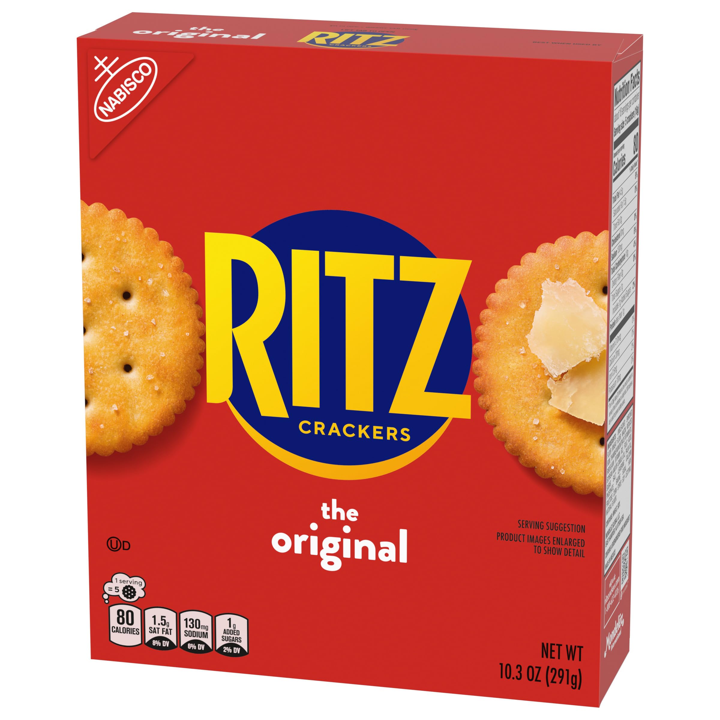 RITZ Original Crackers - Delicious Snacks for Kids & Adults - Perfect for Lunch Boxes, Parties & On-the-Go - 10.3 oz Pack