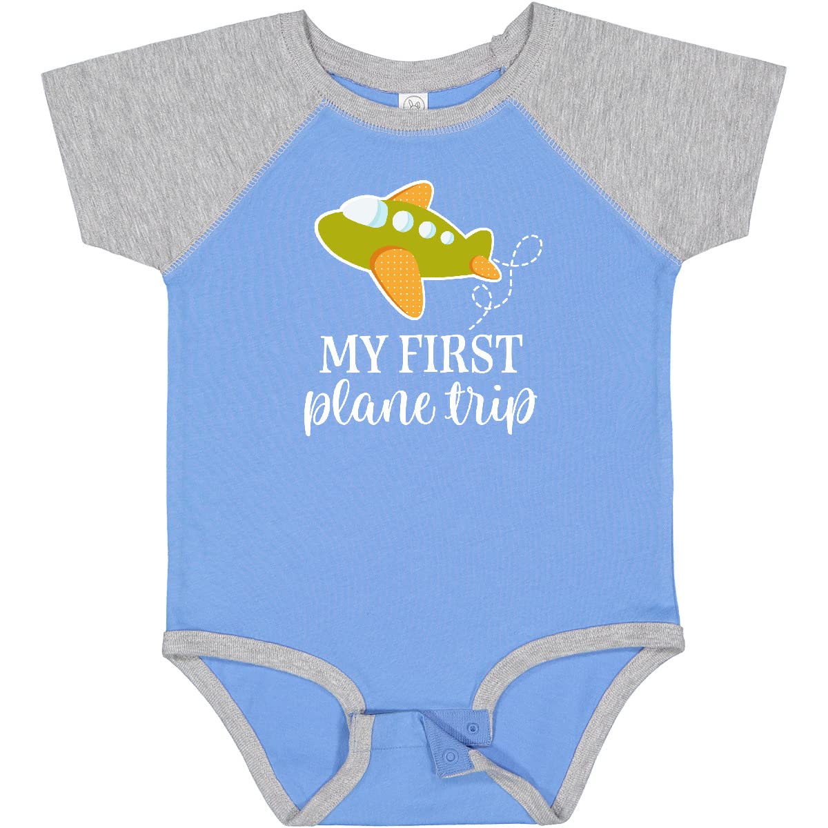 Inktastic My First Plane Trip Airplane Travel Baby Bodysuit - Cute Airplane Outfit for Infants & Toddlers - Perfect for Travel, Flying, and Vacation Photos